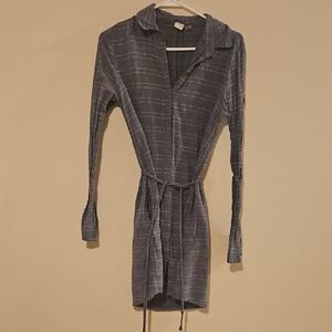 Roxy Long Sleeve Gray Dress